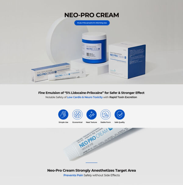 Neo-pro cream 5% (Lidocaine & Prilocaine) - 450g 11