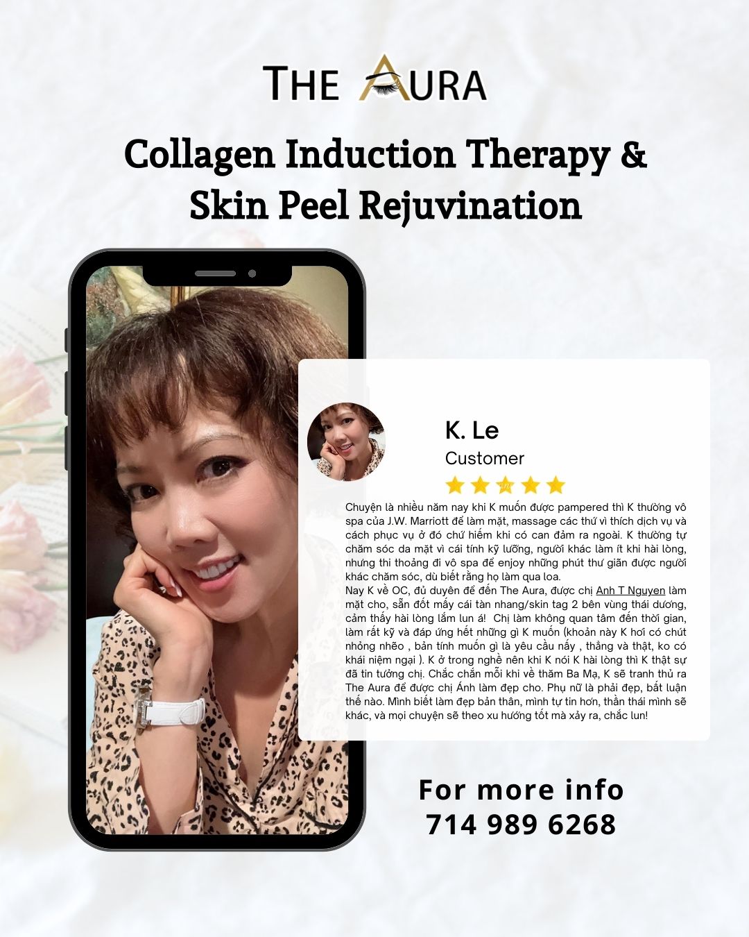 How happy client feels after just One-Collagen-Induction Therapy Session!