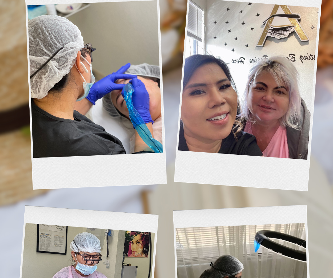 My reap October with Permanent makeup clients at Aura Beauty Academy